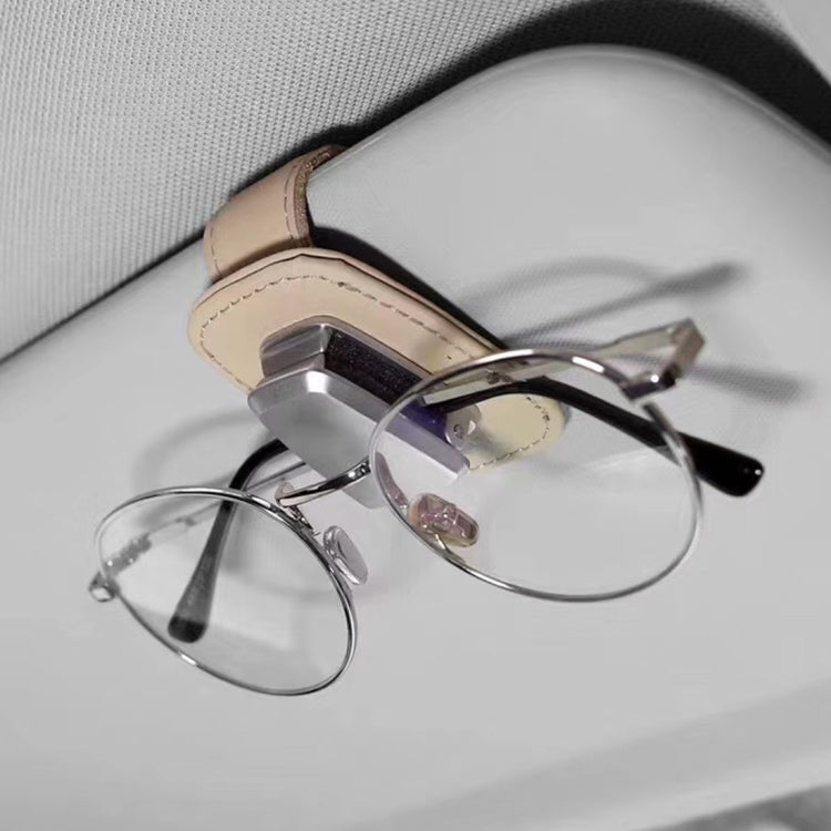 Car Multi-functional Sunglasses Clip Holder(Beige) - Sunglasses & Glasses Clips by PMC TechLife | Online Shopping South Africa | PMC TechLife | Buy Now Pay Later Mobicred