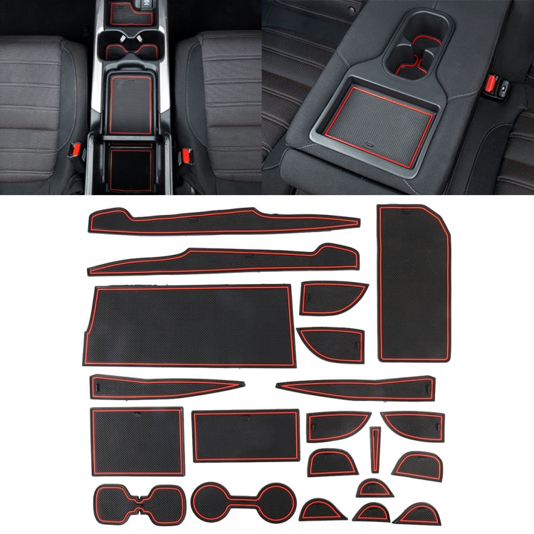 Car Water Cup Gate Slot Mats Plastic Red Anti-Slip Interior Door Pad for Toyota Camry 2018-2019 - Car Interior Mouldings by PMC Jewellery | Online Shopping South Africa | PMC Jewellery | Buy Now Pay Later Mobicred