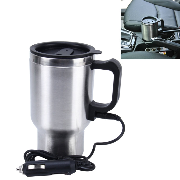 Stainless Steel Electric Smart Mug 12V Car Electric Kettle Heated Mug Car Coffee Cup With Charger Cigarette Lighter Heating Cup Kettle Vacuum Insulated Water Heater Mug - Heating Cups by PMC Jewellery | Online Shopping South Africa | PMC Jewellery