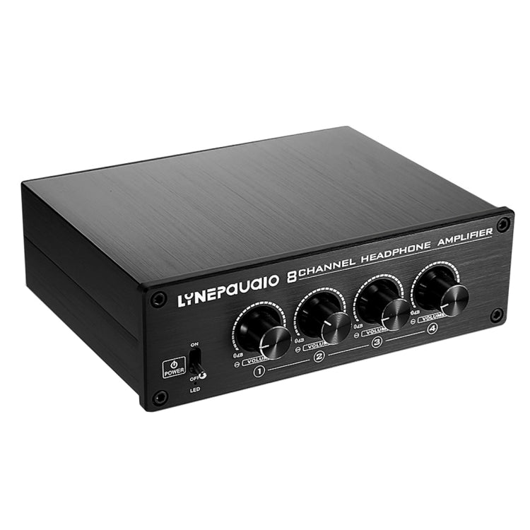 LINEPAUDIO A966 Pro Eight-channel Headphone Amplifier  Headphone Distributer Signal Amplifier(Black) -  by PMC Jewellery | Online Shopping South Africa | PMC Jewellery | Buy Now Pay Later Mobicred