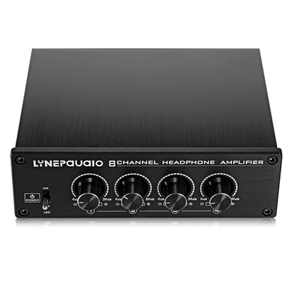 LINEPAUDIO A966 Pro Eight-channel Headphone Amplifier  Headphone Distributer Signal Amplifier(Black) -  by PMC Jewellery | Online Shopping South Africa | PMC Jewellery | Buy Now Pay Later Mobicred