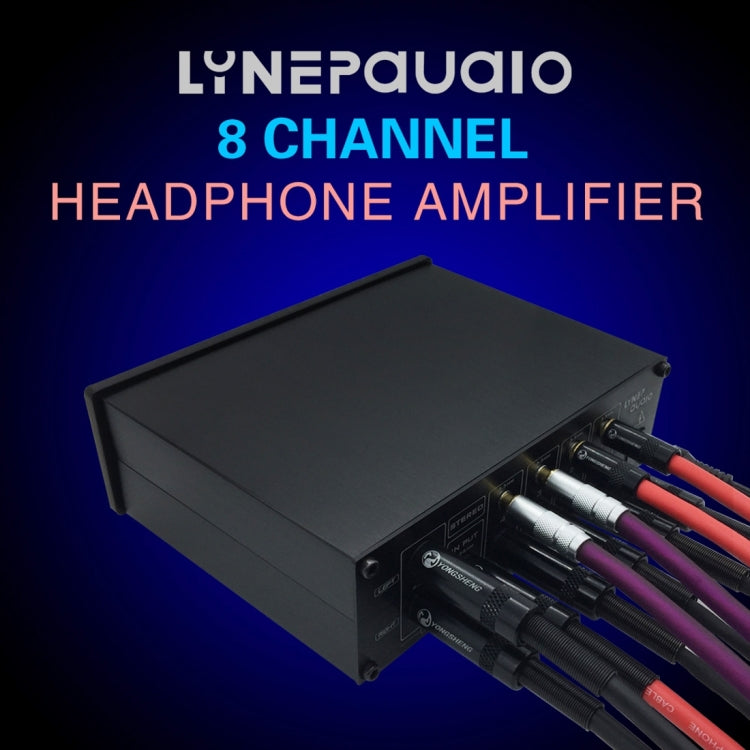 LINEPAUDIO A966 Pro Eight-channel Headphone Amplifier  Headphone Distributer Signal Amplifier(Black) -  by PMC Jewellery | Online Shopping South Africa | PMC Jewellery | Buy Now Pay Later Mobicred