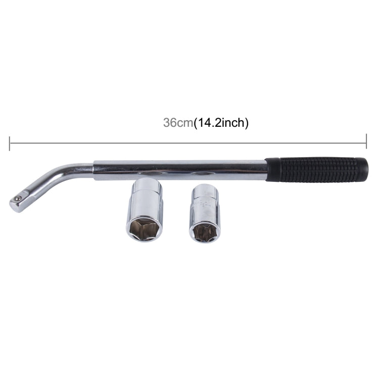 Telescoping Wheel Lug Wrench with Reversible 17mm & 19mm, 21mm & 23mm Socket Adapters And Extended Nonslip Handle from 14.4 inch to 20.5 inch - Hand Tool Sets by PMC Jewellery | Online Shopping South Africa | PMC Jewellery | Buy Now Pay Later Mobicred