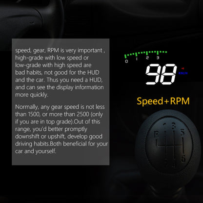 A900 OBD2 3.5 inch Vehicle-mounted Head Up Display Security System, Support Car Speed / Engine Revolving Speed Display / Water Temperature / Voltage / Driving Mileage - Head Up Display System by PMC Jewellery | Online Shopping South Africa | PMC Jewellery | Buy Now Pay Later Mobicred