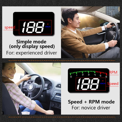 A900 OBD2 3.5 inch Vehicle-mounted Head Up Display Security System, Support Car Speed / Engine Revolving Speed Display / Water Temperature / Voltage / Driving Mileage - Head Up Display System by PMC Jewellery | Online Shopping South Africa | PMC Jewellery | Buy Now Pay Later Mobicred