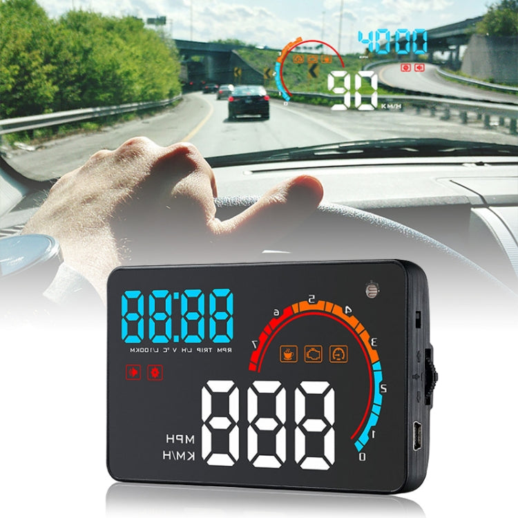 D2500 OBD2+GPS 4 inch Vehicle-mounted Head Up Display Security System, Support Car Speed / Engine Revolving Speed Display / Water Temperature / Battery Voltage / Running Speed & Direction & Distance - Head Up Display System by PMC Jewellery | Online Shopping South Africa | PMC Jewellery | Buy Now Pay Later Mobicred