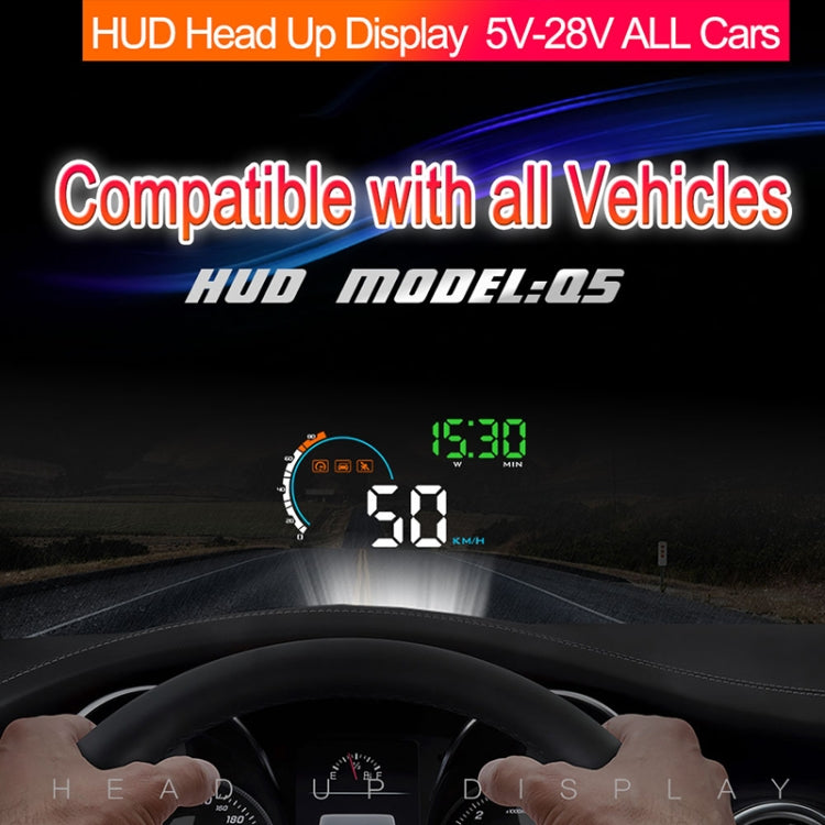 Q5 GPS 4 inch Vehicle-mounted Head Up Display Security System, Support Running Speed & Direction & Distance / Driving Kilometres / - Head Up Display System by PMC Jewellery | Online Shopping South Africa | PMC Jewellery | Buy Now Pay Later Mobicred