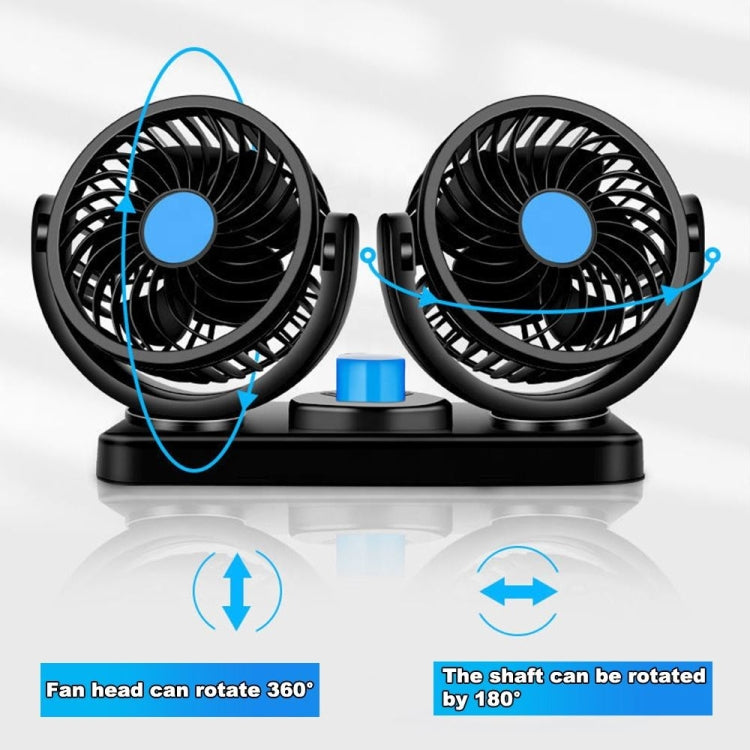 HUXIN HX-T305 3W 360 Degree Adjustable Rotation Low Noise Mini Electric Car Fan, DC 12V - Heating & Fans by PMC Jewellery | Online Shopping South Africa | PMC Jewellery | Buy Now Pay Later Mobicred