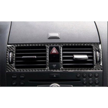 Car Dashboard Air Conditioning Frame Carbon Fiber Decorative Sticker for Mercedes-Benz W204 - Car Interior Mouldings by PMC Jewellery | Online Shopping South Africa | PMC Jewellery