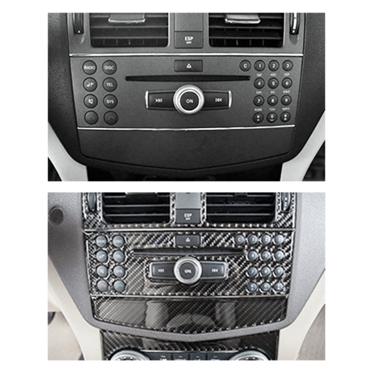 2 PCS Car CD Adjustment Frame Carbon Fiber Decorative Sticker for Mercedes-Benz W204 - Car Interior Mouldings by PMC Jewellery | Online Shopping South Africa | PMC Jewellery | Buy Now Pay Later Mobicred