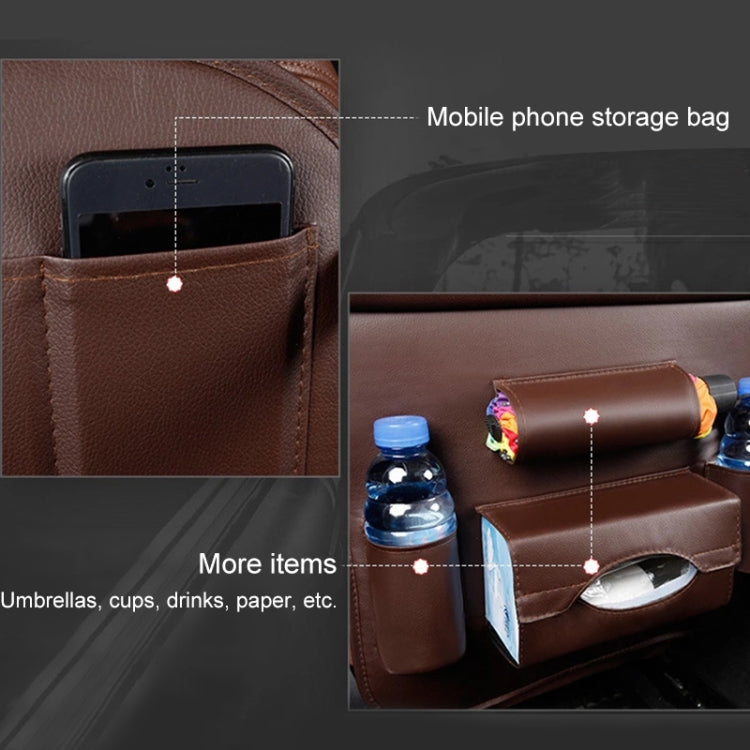 Multifunction Car Seat Pockets Folding Storage Bag (Coffee) - Stowing Tidying by PMC Jewellery | Online Shopping South Africa | PMC Jewellery | Buy Now Pay Later Mobicred