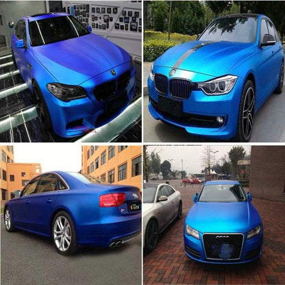 8m * 0.5m Ice Blue Metallic Matte Icy Ice Car Decal Wrap Auto Wrapping Vehicle Sticker Motorcycle Sheet Tint Vinyl Air Bubble Sticker(Dark Blue) - Auto Film by PMC Jewellery | Online Shopping South Africa | PMC Jewellery | Buy Now Pay Later Mobicred