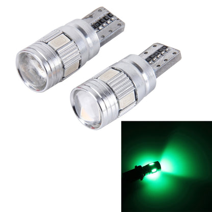 2PCS T10 3W 6 SMD 5630 LED Error-Free Canbus Car Clearance Lights Lamp, DC 12V(Green Light) - Clearance Lights by PMC Jewellery | Online Shopping South Africa | PMC Jewellery | Buy Now Pay Later Mobicred