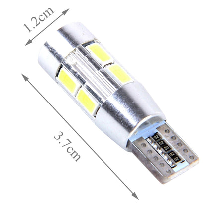 2 PCS T10 6W White Light 10 SMD 5630 LED Error-Free Canbus Car Clearance Lights Lamp, DC 12V - Clearance Lights by PMC Jewellery | Online Shopping South Africa | PMC Jewellery | Buy Now Pay Later Mobicred