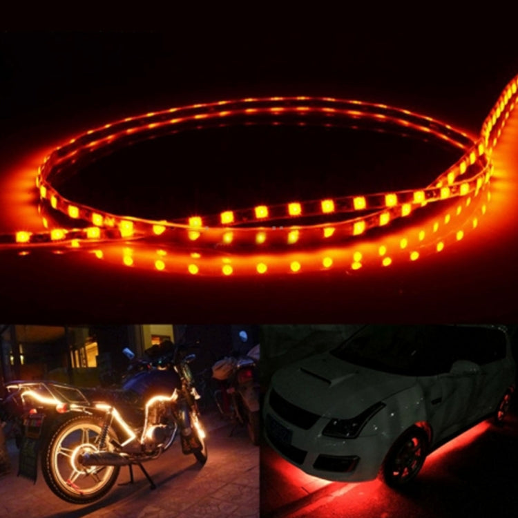 5 PCS 45 LED 3528 SMD Waterproof Flexible Car Strip Light for Car Decoration, DC 12V, Length: 90cm(Yellow Light) - Decorative Lights by PMC Jewellery | Online Shopping South Africa | PMC Jewellery | Buy Now Pay Later Mobicred