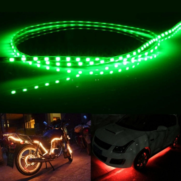 5 PCS Flow Style 45 LED 3528 SMD Waterproof Flexible Car Strip Light for Car Decoration, DC 12V, Length: 90cm(Green Light) - Decorative Lights by PMC Jewellery | Online Shopping South Africa | PMC Jewellery | Buy Now Pay Later Mobicred