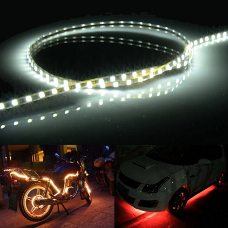 5 PCS Flow Style 45 LED 3528 SMD Waterproof Flexible Car Strip Light for Car Decoration, DC 12V, Length: 90cm(White Light) - Decorative Lights by PMC Jewellery | Online Shopping South Africa | PMC Jewellery | Buy Now Pay Later Mobicred