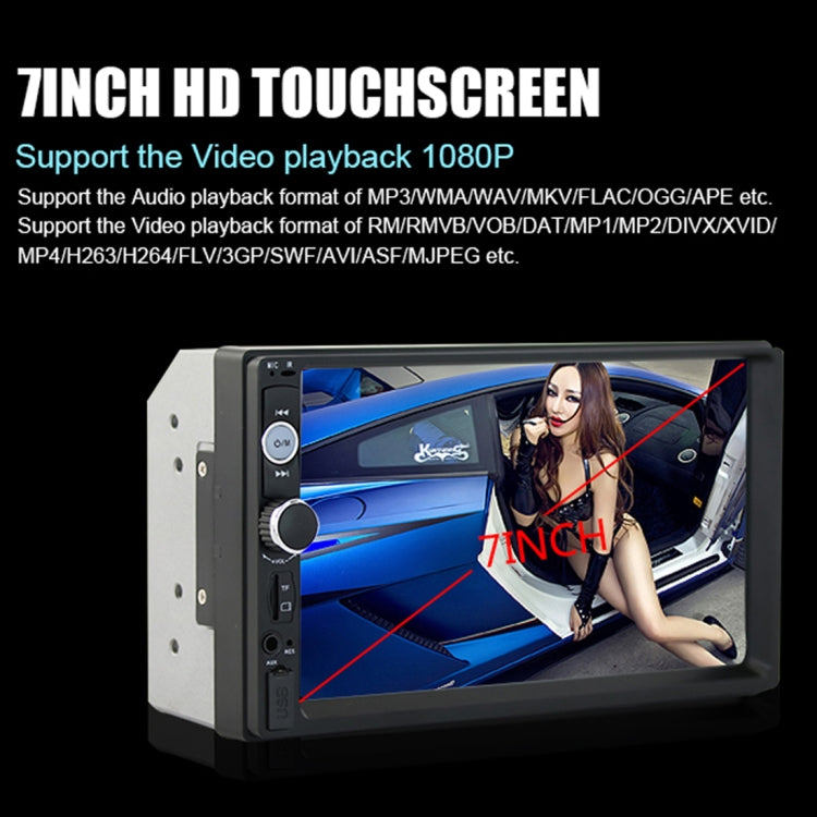 7010B HD 2 Din 7 inch Car Bluetooth Radio Receiver MP5 Player, Support FM & USB & TF Card - Car MP3 & MP4 & MP5 by PMC Jewellery | Online Shopping South Africa | PMC Jewellery | Buy Now Pay Later Mobicred