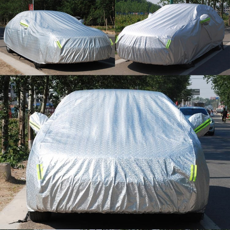 Aluminum Film PEVA Cotton Wool Anti-Dust Waterproof Sunproof Anti-frozen Anti-scratch Heat Dissipation SUV Car Cover with Warning Strips, Fits Cars up to 4.8m(187 inch) in Length - Aluminum Film PEVA by PMC Jewellery | Online Shopping South Africa | PMC Jewellery | Buy Now Pay Later Mobicred