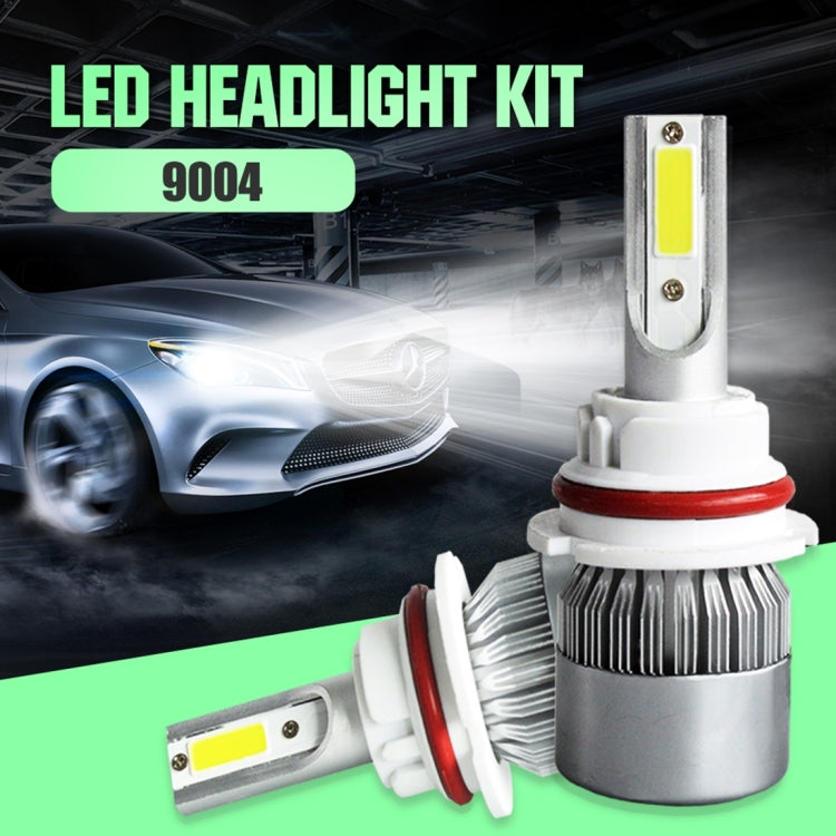 2pcs 9004 18W 1800LM 6000K Waterproof IP68 Car Auto LED Headlight with 2 COB LED Lamps, DC 9-36V(White Light) - LED Headlamps by PMC Jewellery | Online Shopping South Africa | PMC Jewellery | Buy Now Pay Later Mobicred