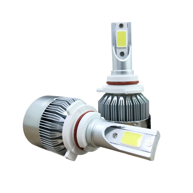 2 PCS C9 9006 18W 1800LM 6000K Waterproof IP68 Car Auto LED Headlight with 2 COB LED Lamps, DC 9-36V(White Light) - LED Headlamps by PMC Jewellery | Online Shopping South Africa | PMC Jewellery | Buy Now Pay Later Mobicred