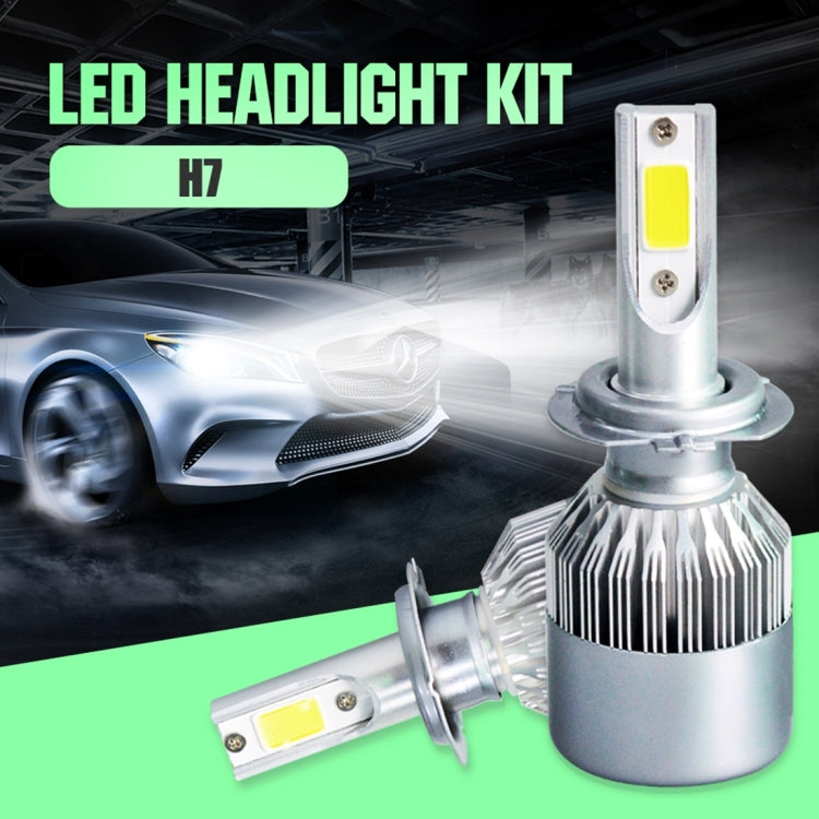 2pcs H7 18W 1800LM 6000K Waterproof IP68 Car Auto LED Headlight with 2 COB LED Lamps, DC 9-36V(White Light) - LED Headlamps by PMC Jewellery | Online Shopping South Africa | PMC Jewellery | Buy Now Pay Later Mobicred