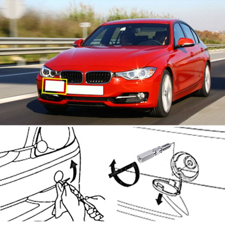 Car Front Bumper Tow Hook License Plate Mounting Bracket Holder for Mitsubishi Lancer-ex - License Plate Covers & Frames by PMC Jewellery | Online Shopping South Africa | PMC Jewellery | Buy Now Pay Later Mobicred