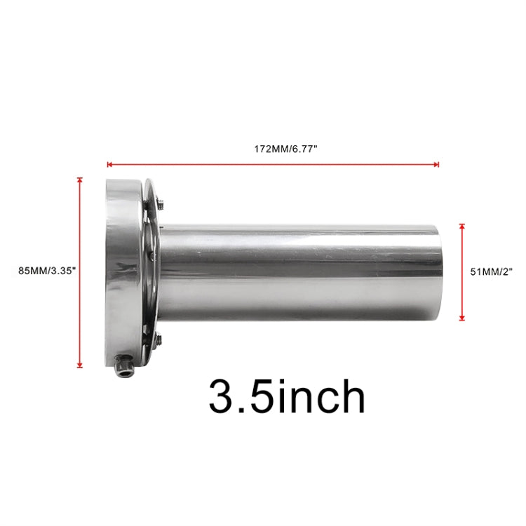 3.5 inch Universal Car 304 Stainless Steel Exhaust Pipe Muffler Adjustable Tail Muffler Tip - Exhaust Pipes by PMC Jewellery | Online Shopping South Africa | PMC Jewellery | Buy Now Pay Later Mobicred