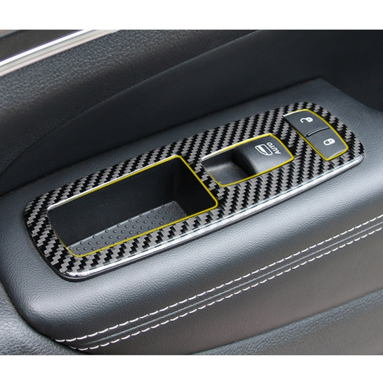 4 PCS Car Window Lift Switch Panel Carbon Fiber Decorative Sticker for Jeep Grand Cherokee 2011-2018 - Car Interior Mouldings by PMC Jewellery | Online Shopping South Africa | PMC Jewellery | Buy Now Pay Later Mobicred