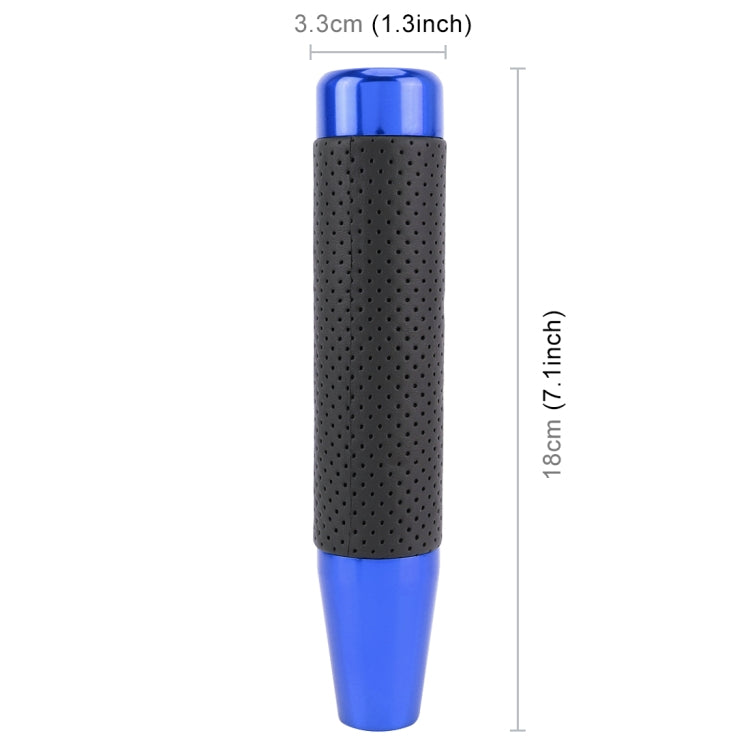 Metal Leather Long Column Car Shift Knob, Size: 18x3.3cm (Blue) - Shift Knob by PMC Jewellery | Online Shopping South Africa | PMC Jewellery | Buy Now Pay Later Mobicred