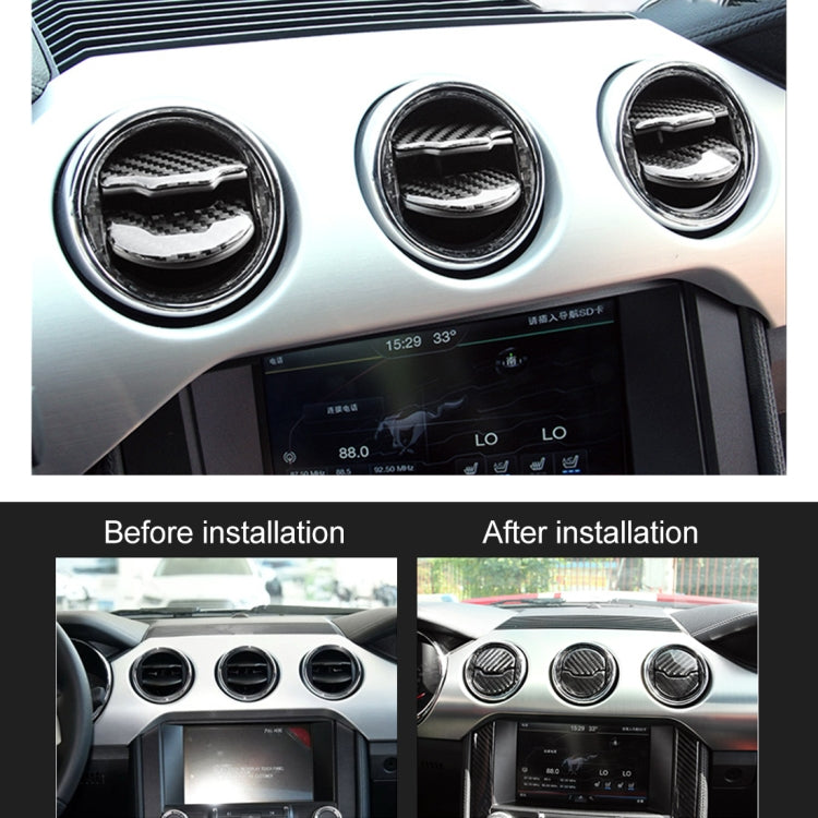 9 PCS Central Air Vents Cover Decorative Sticker Air Outlet Trim Ring for Ford Mustang - Car Interior Mouldings by PMC Jewellery | Online Shopping South Africa | PMC Jewellery | Buy Now Pay Later Mobicred