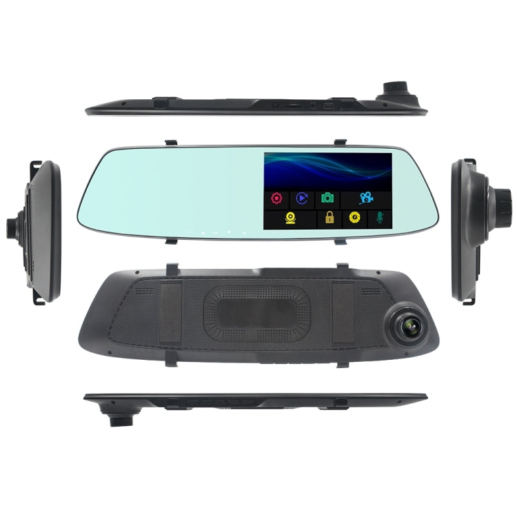 G705 5 inch LCD Touch Screen Rear View Mirror Car Recorder with Separate Camera, 170 Degree Wide Angle Viewing, Support Loop Video / Motion Detection / G-Sensor / TF Card - Car DVRs by PMC Jewellery | Online Shopping South Africa | PMC Jewellery | Buy Now Pay Later Mobicred