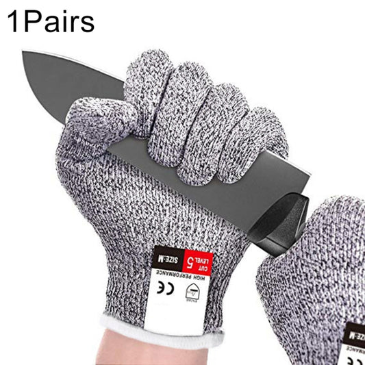 A Pair Cut-resistant Gardening Gloves HPPE Food-grade 5-Level Anti-cutting Anti-wear Safety Working Gloves, Size: XL, Length: 26cm(White) - Safety Gloves by PMC Jewellery | Online Shopping South Africa | PMC Jewellery | Buy Now Pay Later Mobicred