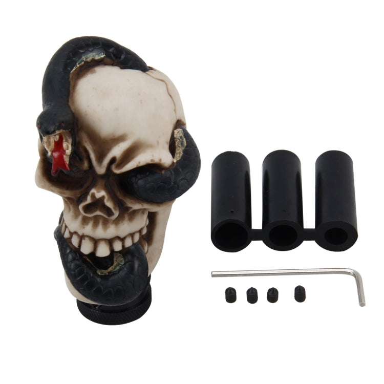 Universal Skull with a Snake Shape Car Gear Shift Knob Modified Car Gear Shift Knob Auto Transmission Shift Lever Knob Resin Gear Knobs - Shift Knob by PMC Jewellery | Online Shopping South Africa | PMC Jewellery | Buy Now Pay Later Mobicred