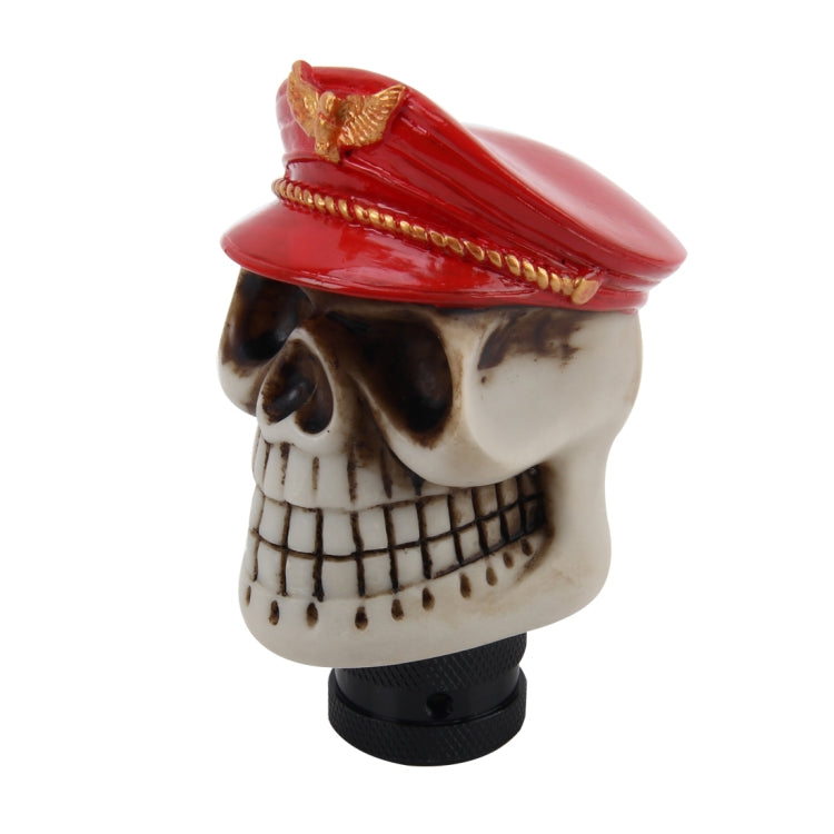 Universal Skull with A Hat Shape Car Gear Shift Knob Modified Car Gear Shift Knob Auto Transmission Shift Lever Knob Resin Gear Knobs - Shift Knob by PMC Jewellery | Online Shopping South Africa | PMC Jewellery | Buy Now Pay Later Mobicred