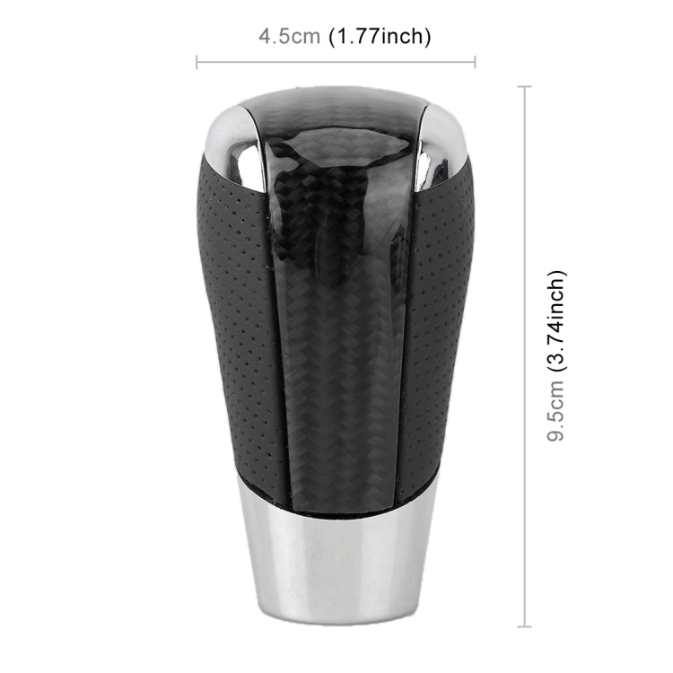 Universal Carbon Fiber Texture Leather Hole Pattern Car Gear Shift Knob Modified Shifter Lever Knob - Shift Knob by PMC Jewellery | Online Shopping South Africa | PMC Jewellery | Buy Now Pay Later Mobicred