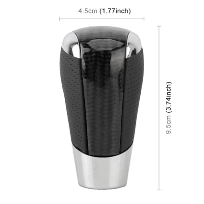 Universal Carbon Fiber Texture Leather Hole Pattern Car Gear Shift Knob Modified Shifter Lever Knob - Shift Knob by PMC Jewellery | Online Shopping South Africa | PMC Jewellery | Buy Now Pay Later Mobicred