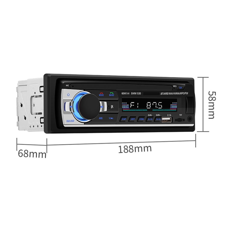 SWM-530 12V Universal Car Dual USB Charger Radio Receiver MP3 Player, Support FM & Bluetooth with Remote Control - Car MP3 & MP4 & MP5 by PMC Jewellery | Online Shopping South Africa | PMC Jewellery | Buy Now Pay Later Mobicred