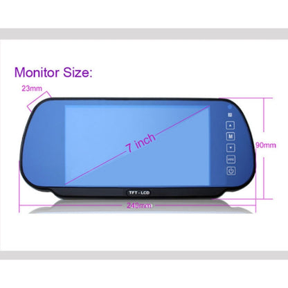 PZ-710 7.0 inch TFT LCD Car Rearview Mirror Monitor with Remote Control, Support Bluetooth / MP5 Player - Rearview Monitors by PMC Jewellery | Online Shopping South Africa | PMC Jewellery | Buy Now Pay Later Mobicred