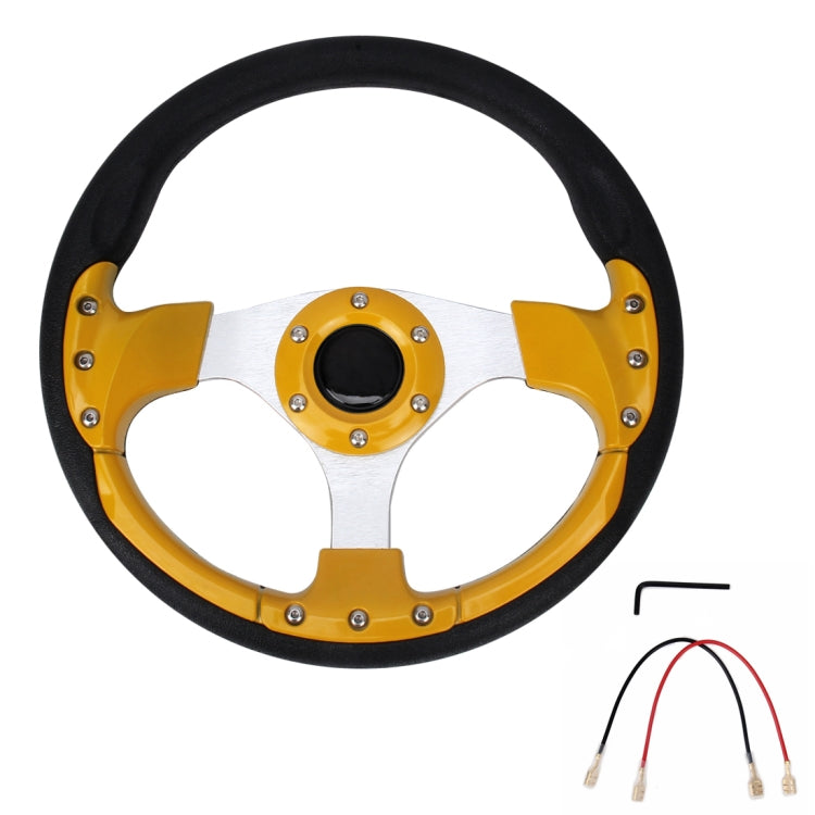 Car Modified Racing Sport Horn Button Steering Wheel, Diameter: 32cm(Yellow) - Steering Wheel Accessories by PMC Jewellery | Online Shopping South Africa | PMC Jewellery | Buy Now Pay Later Mobicred