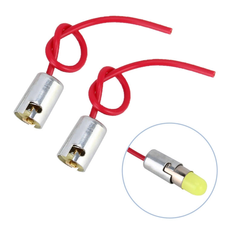 2 PCS BA9S Light Lamp Bulb Holder Base Socket Wire Connector - Others by PMC Jewellery | Online Shopping South Africa | PMC Jewellery | Buy Now Pay Later Mobicred