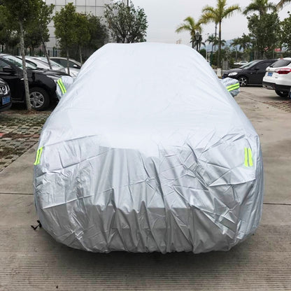 PVC Anti-Dust Sunproof SUV Car Cover with Warning Strips, Fits Cars up to 4.7m(183 inch) in Length - PE Material by PMC Jewellery | Online Shopping South Africa | PMC Jewellery | Buy Now Pay Later Mobicred