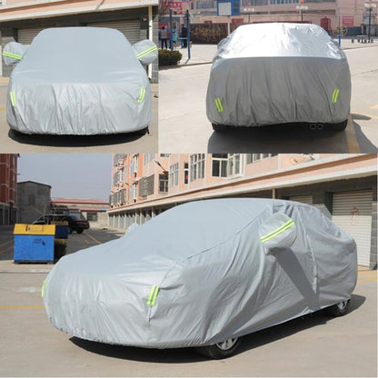 PVC Anti-Dust Sunproof Sedan Car Cover with Warning Strips, Fits Cars up to 5.1m(199 inch) in Length - PE Material by PMC Jewellery | Online Shopping South Africa | PMC Jewellery | Buy Now Pay Later Mobicred