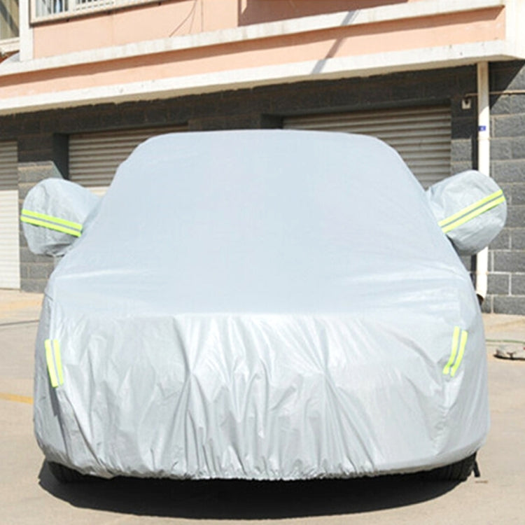 PVC Anti-Dust Sunproof Sedan Car Cover with Warning Strips, Fits Cars up to 4.9m(191 inch) in Length - PE Material by PMC Jewellery | Online Shopping South Africa | PMC Jewellery | Buy Now Pay Later Mobicred