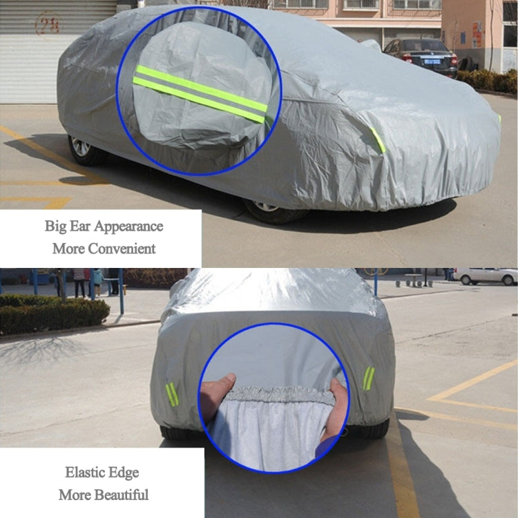 PVC Anti-Dust Sunproof Hatchback Car Cover with Warning Strips, Fits Cars up to 4.4m 172 inch Length - PE Material by PMC Jewellery | Online Shopping South Africa | PMC Jewellery | Buy Now Pay Later Mobicred