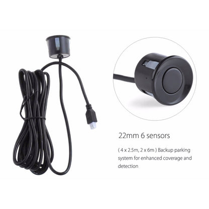 PZ-300-6 Car Parking Reversing Buzzer and LED Sensors Parking Alarm Assistance System with 6 Rear Radar - Radar Detectors by PMC Jewellery | Online Shopping South Africa | PMC Jewellery | Buy Now Pay Later Mobicred