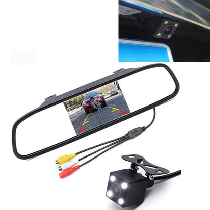 PZ603 Car Video Monitor HD Auto Parking LED Night Vision CCD Reverse Rear View Camera with 4.3 inch Car Rear View Mirror - Rear View Cameras by PMC Jewellery | Online Shopping South Africa | PMC Jewellery | Buy Now Pay Later Mobicred