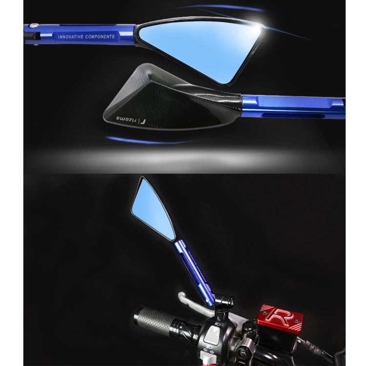 2 PCS Motorcycle Parts CNC Technology Aluminum Alloy Rearview Mirror Side Mirror(Blue) - Side Mirrors by PMC Jewellery | Online Shopping South Africa | PMC Jewellery | Buy Now Pay Later Mobicred