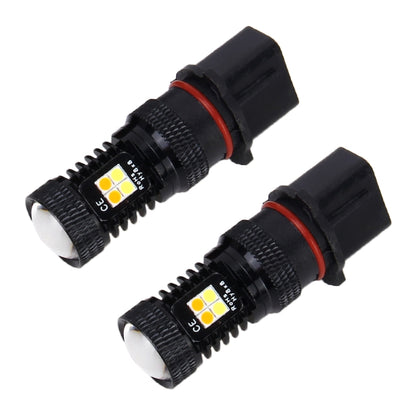 2 PCS Super Bright P13W DC 12V 5W 350LM Auto Car Fog Light with 16 SMD-3030 LED Bulbs Lamp, White + Yellow Light - Fog / Driving Lights by PMC Jewellery | Online Shopping South Africa | PMC Jewellery | Buy Now Pay Later Mobicred