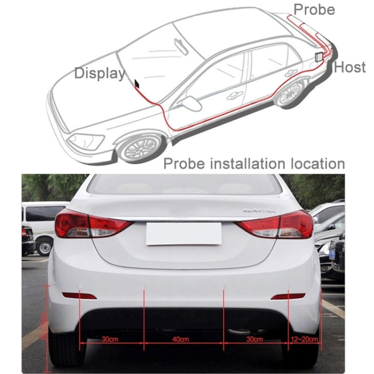 Car Buzzer Reverse Backup Radar System - Premium Quality 4 Parking Sensors Car Reverse Backup Radar System with LCD Display(Dark Red) - Radar Detectors by PMC Jewellery | Online Shopping South Africa | PMC Jewellery | Buy Now Pay Later Mobicred